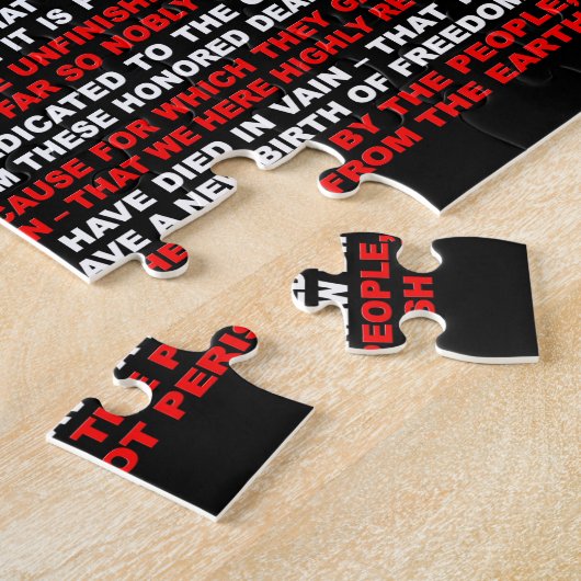 Adres Gettysburg Legpuzzel (Zijkant)