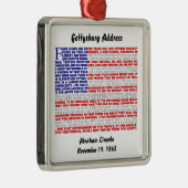 Adres Gettysburg Metalen Ornament (Rechts)