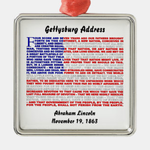 Adres Gettysburg Metalen Ornament