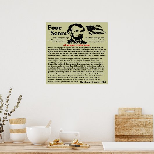 Adres Gettysburg Poster (Keuken)