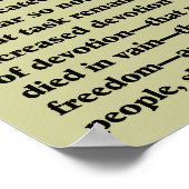 Adres Gettysburg Poster (Hoek)