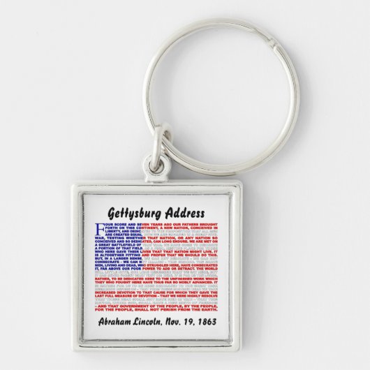 Adres Gettysburg Sleutelhanger (Voorkant)