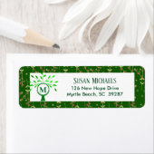 Adres gezinshereniging monogram terugkeer etiket (Insitu)