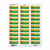 Adres Groen en goud Football Etiket (Full Sheet)