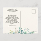 Adres Groene Eucalyptus Leaves Elegant wijzigen Briefkaart (Achterkant)