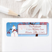 Adres groot groots Star Snowman Etiket (Insitu)