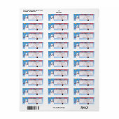Adres groot groots Star Snowman Etiket (Full Sheet)