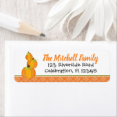 Adres Herfst pomkin Stack Etiket (Insitu)