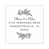 Adres herfsttakken rubberstempel (Afrduk)