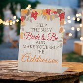 Adres het Vrijgezellenfeest van de Herfst van de E Reclamebord Met Voetstuk