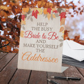 Adres het Vrijgezellenfeest van de Herfst van de E Reclamebord Met Voetstuk