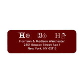 Adres: Ho Ho Ho met kerst, marawijn Etiket (Voorkant)