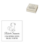 Adres Howling Wolf Pup Rubberstempel (Gestempeld)