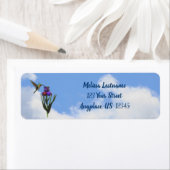 Adres Hummingbird Iris Flower Etiket (Insitu)