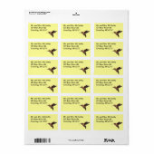 Adres Hummingbird Label (Full Sheet)