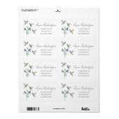 Adres Hummingbird Label (Full Sheet)