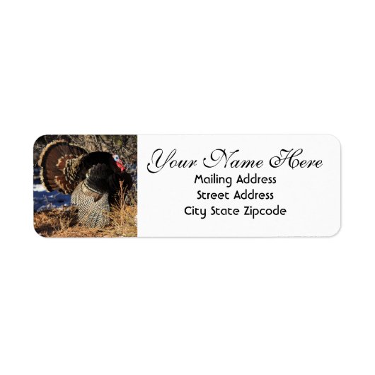 Adres in Wild Turkey Return Etiket (Voorkant)