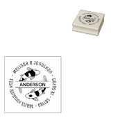 Adres Japanse Koi Fish Couple Rubberstempel (Gestempeld)