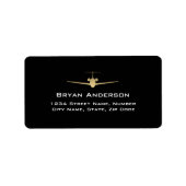 Adres Jet-vliegtuig Etiket (Voorkant)