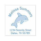 Adres Jumping Dolphin Zelfinktende Stempel (Design)