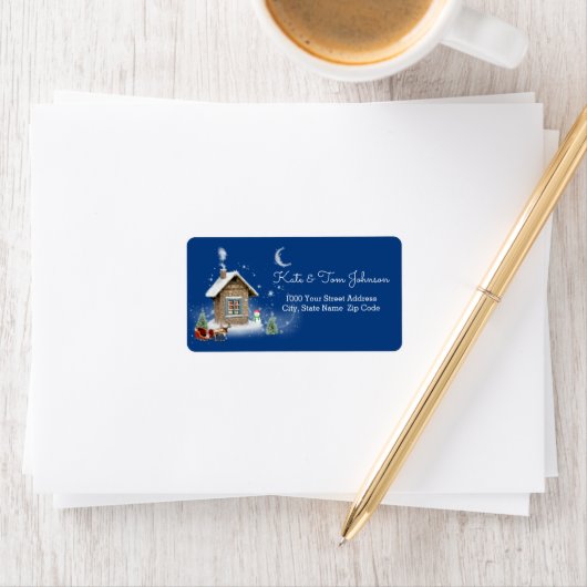 Adres kersthuis etiket (Insitu)