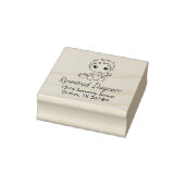 Adres kinderdagverblijf voor jongens rubberstempel (Stempel)