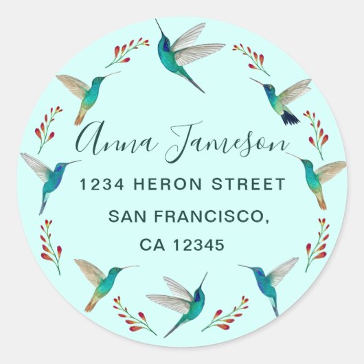 Adres Klassieke Sticker (Voorkant)