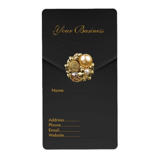 Adres Label Black Velvet Jewel (Voorkant)