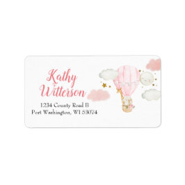 Adres Label Hot Air ballondierentuin Baby shower