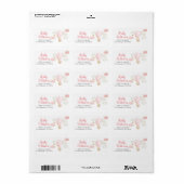 Adres Label Hot Air ballondierentuin Baby shower (Full Sheet)