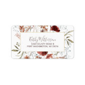Adres Label Pastel Waterverf Autumn Wildbloemen (Voorkant)