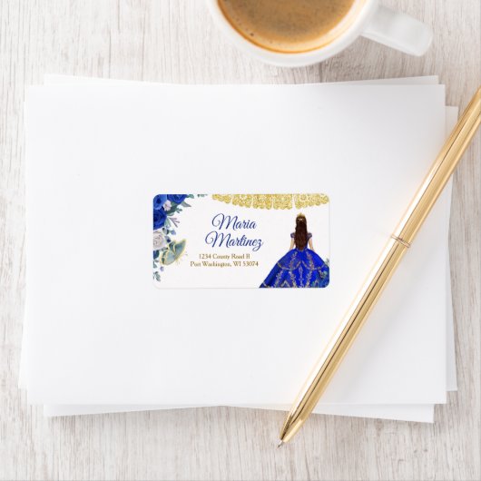 Adres Label Quinceañera 15 Anos Royal Blue (Insitu)