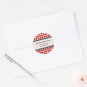 Adres Label - Red Gingham (Envelop)