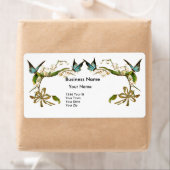 Adres Label  Retro Butterfly Floral (Insitu)