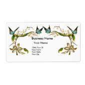 Adres Label  Retro Butterfly Floral (Voorkant)