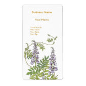 Adres Label  Retro Mauve Floral (Voorkant)