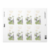 Adres Label  Retro Mauve Floral (Full Sheet)