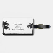 Adres label - Summer Style Beach - Palmbomen Bagagelabel (Achterkant horizontaal)