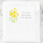 Adres label "Sunny Yellow Floral Bouquet" (Tas)