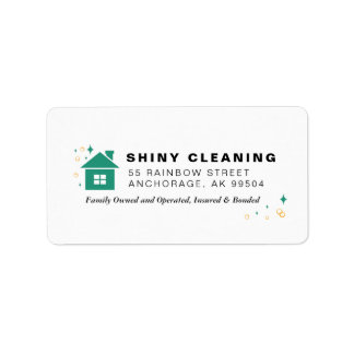 Adres label van de House Cleaning Service