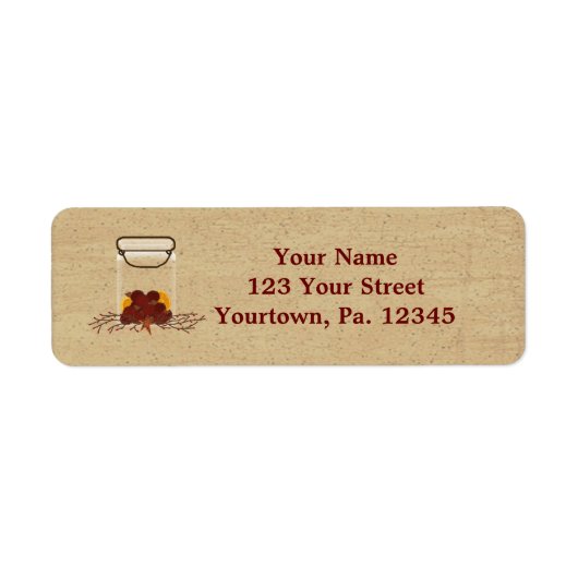 Adres label van Jar Fixin (Voorkant)