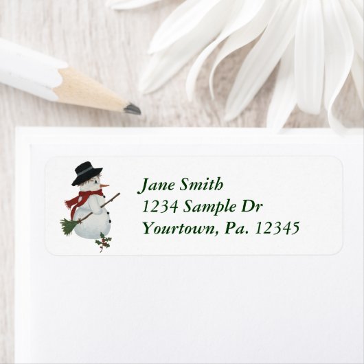 Adres land Snowman Etiket (Insitu)