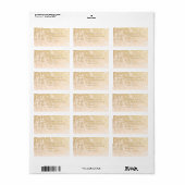 Adres Lief 16 Verjaardag Gouden Sparkle Lichten Etiket (Full Sheet)