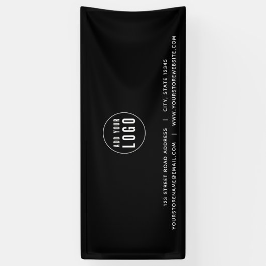 Adres Logo Website Aangepaste kleur Business toevo Spandoek (Verticaal)