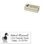 Adres Mallard Duck Rubberstempel (Gestempeld)