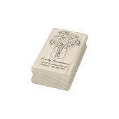 Adres Mason Jar Daisy Flowers Rubberstempel (Stempel)