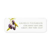 Adres mediterrane olijftak etiket (Voorkant)