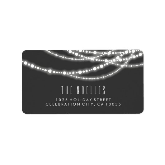 Adres Merry & Bright kerstmousserende lampjes Etiket (Voorkant)