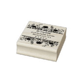 Adres Moderne eenvoudige Fancy wilde bloemen & twi Rubberstempel (Stempel)