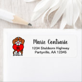 Adres Monogram Beagle Cartoon Etiket (Insitu)